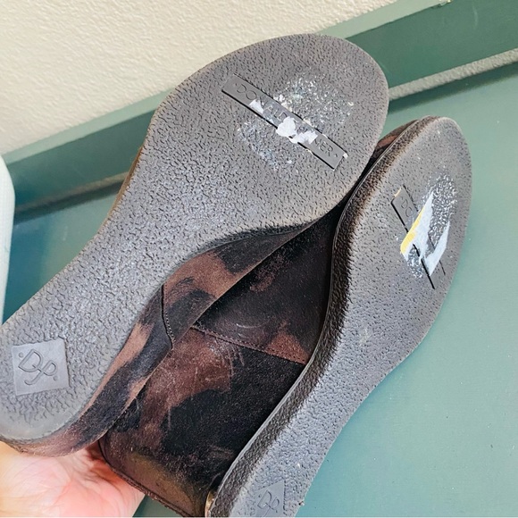 Donald J. Pliner Dillon Wedge Espresso Ankle Boots 9 - Picture 7 of 9